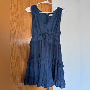 Elegant Navy Ruffle Dress & Tunic
